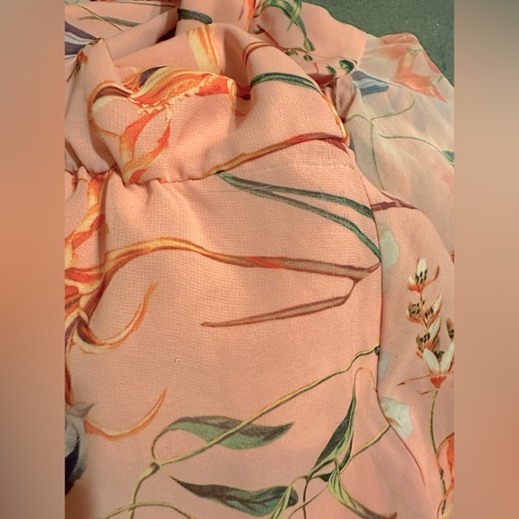 Bella & Sky Pink Floral Maxi Dress Size Petite Large - Picture 5 of 5